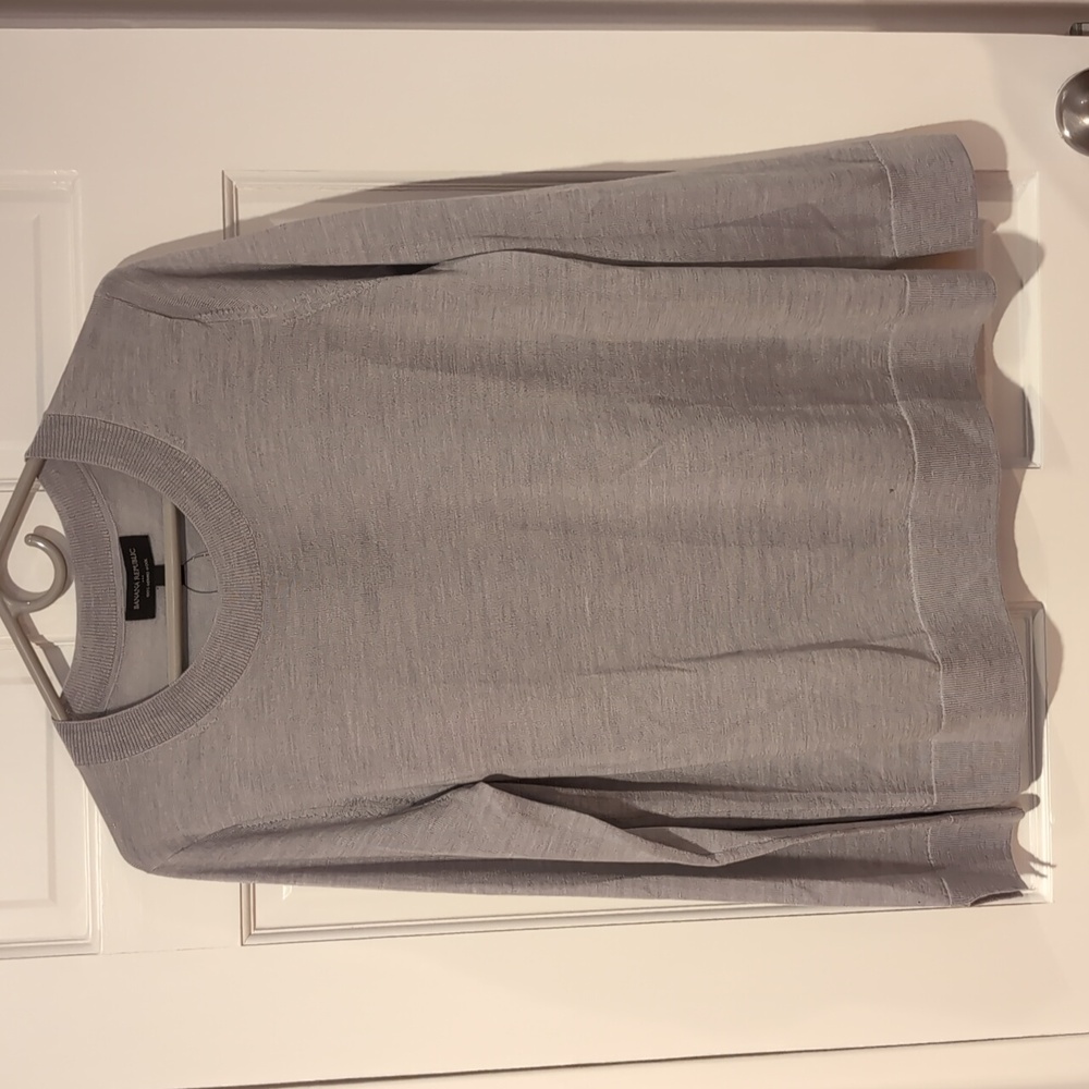 Banana Republic Light Gray Knit Top